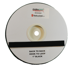 1" DuraGrip Brand Black Hook to Loop - DG10BLHL